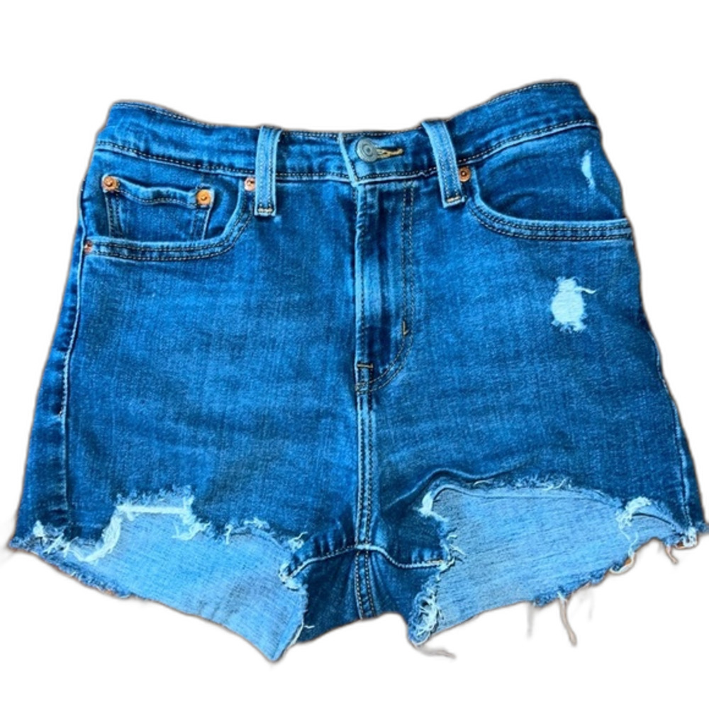 Levi’s High Rise Denim Cut Off Jean Shorts Size 26
